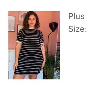 Plus Striped Ringer Dress